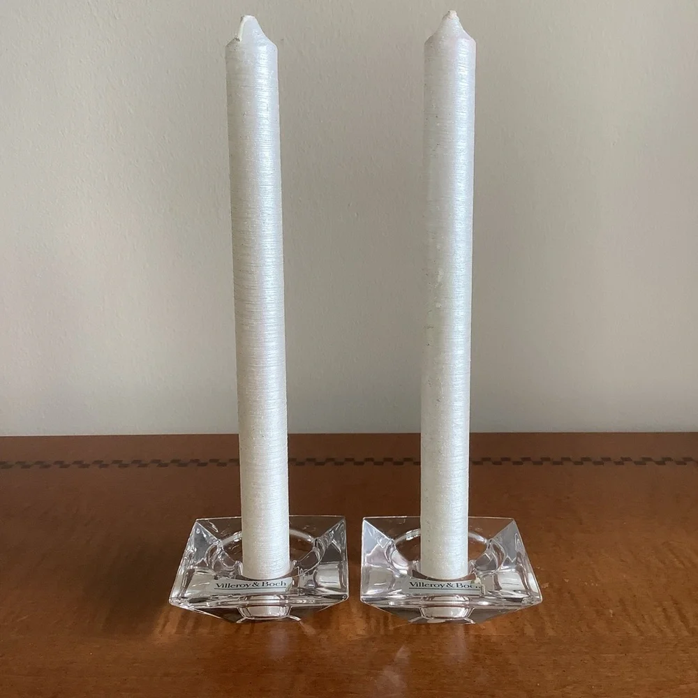 Villeroy & Boch Germany 24% Lead Crystal Candle Holders